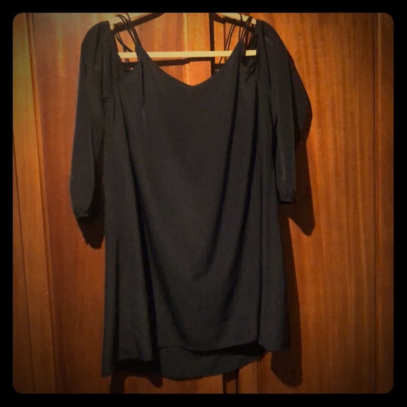 Navy blue mini dress - Picture 2 of 5